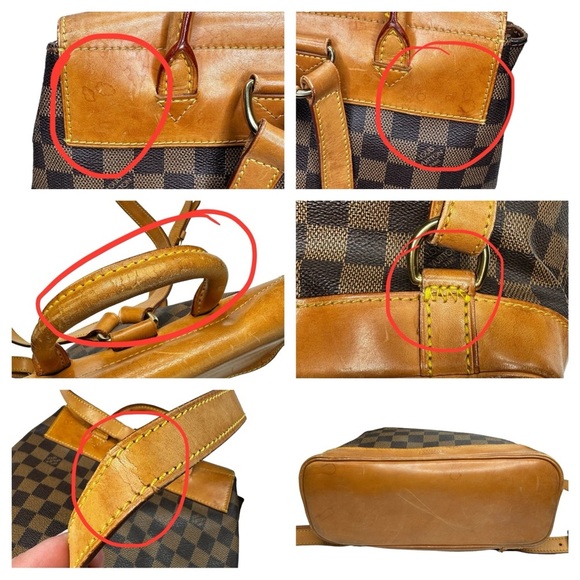 Authentic Louis Vuitton Damier Ebene Arlequin Centenaire Leather Soho Backpack - Picture 15 of 15